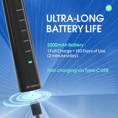 Dr.Yadent Electric Toothbrush Oral Toothbrush for Sensitive Gum 5 Modes IPX7 45Days Battery Life TypeC Charging Valentine's Gift