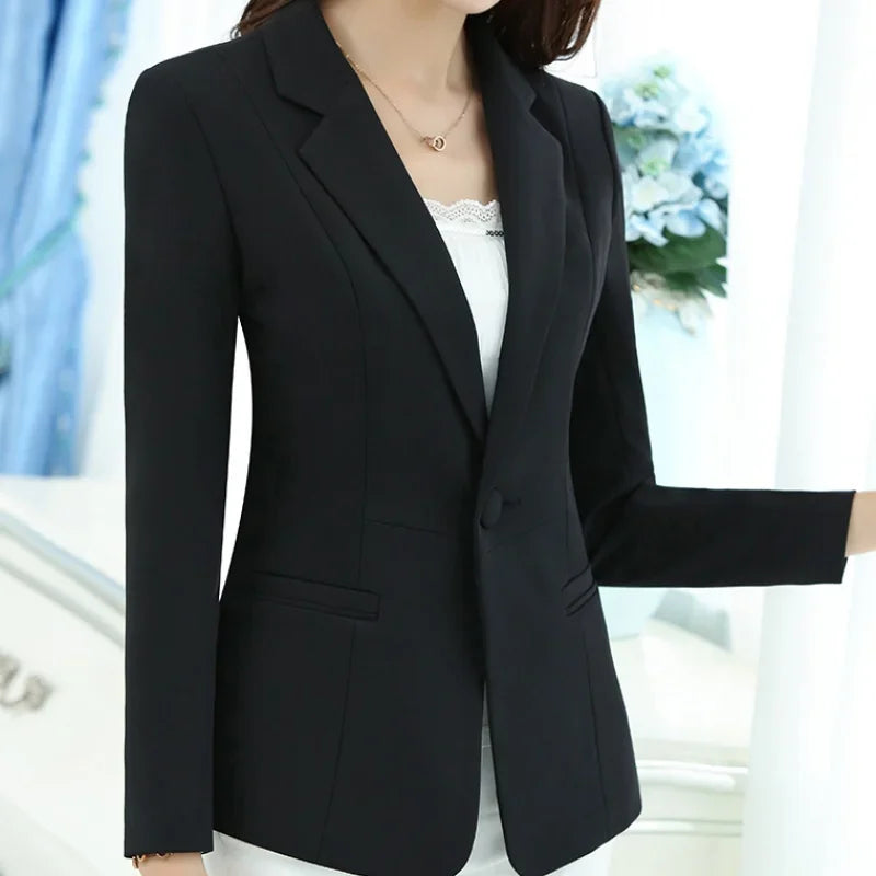 Women Blazer Office Ladies Elegant Outwear Long Sleeve Work Wear Classy Female Pink Suit African Autumn Fashion 2024 New