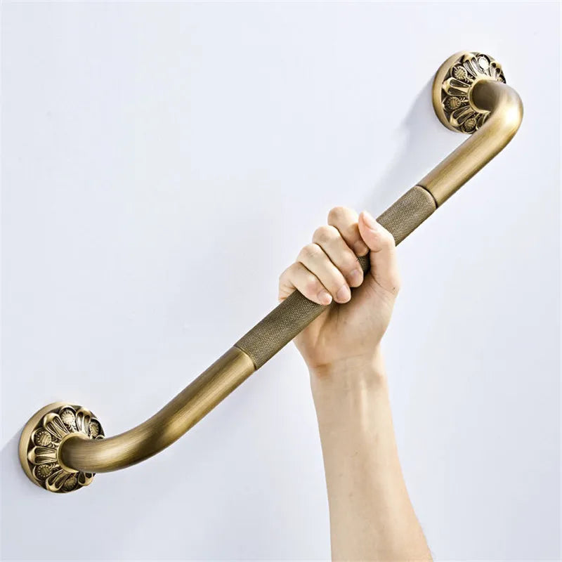 DecorBites™ Brass Bathroom Hardware Set: Shelf, Toilet Brush Holder, Paper & Towel Holder