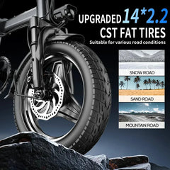 E-bike, multiple configuration options 400W motor 48V 30AH capacity, worry-free, safe and comfortable electric bicycle