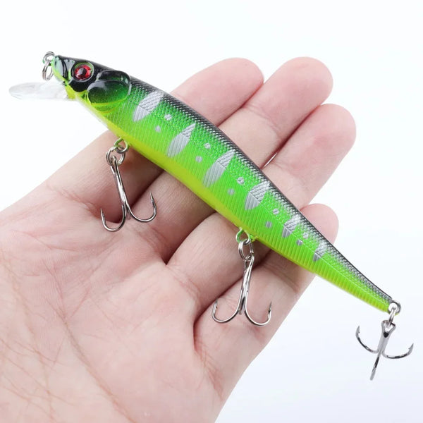 1 Pcs Fishing Lure 11.5cm/14g Minnow Crankbait Wobblers 3D Eyes Perch Artificial Bait Pike Carp Bait Swim Bait Fishing Pesca