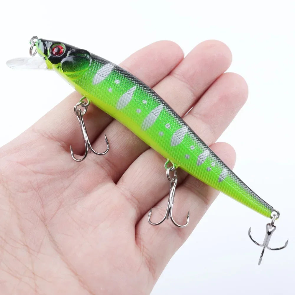 1 Pcs Fishing Lure 11.5cm/14g Minnow Crankbait Wobblers 3D Eyes Perch Artificial Bait Pike Carp Bait Swim Bait Fishing Pesca