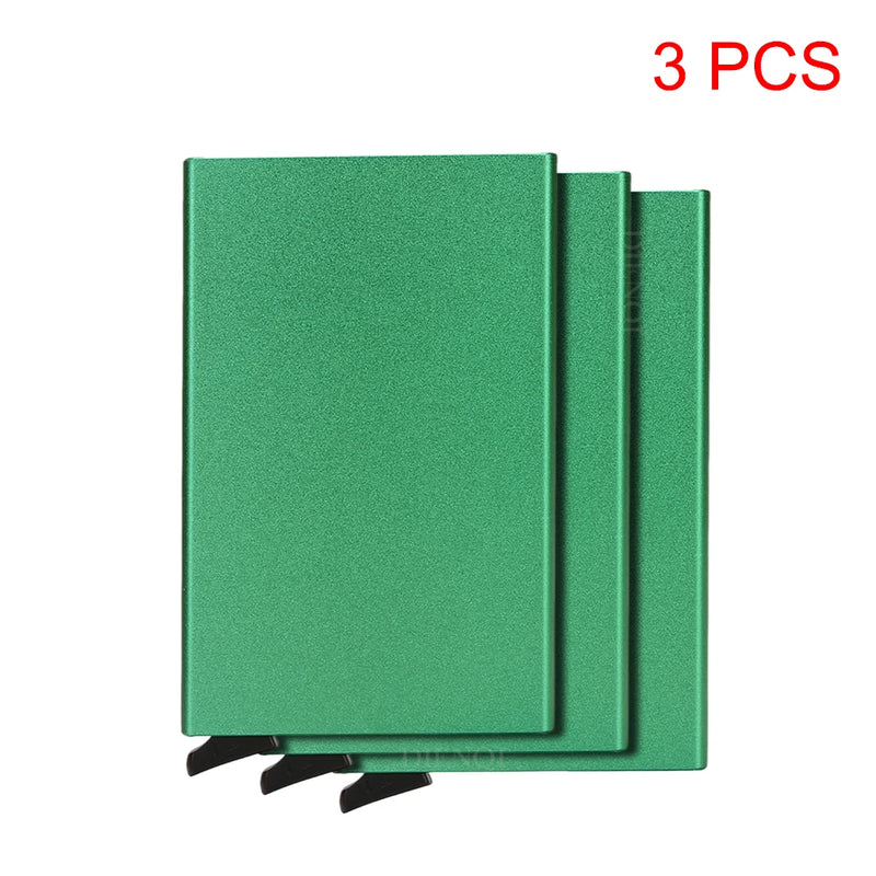 Rfid Smart Wallet Card Holder Metal Thin Slim Men Women Wallets Pop Up Minimalist Wallet Small Black Purse Vallet Walets for Men
