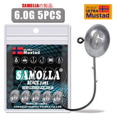 Jig Head Hook 3X Rockfish Ajing Fishing Hooks For Soft Worm Lure Bass Fish Pesca Goods 0.8-7g 5pcs/Bag Pike Trout Accessories