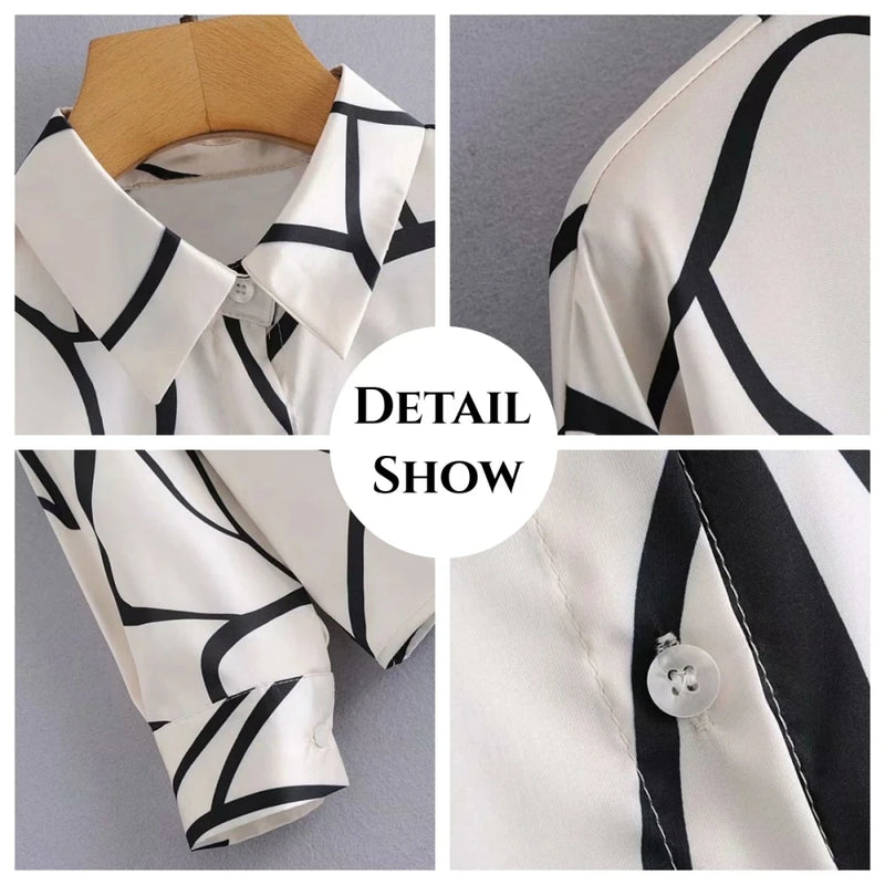 Women's Shirt Fashion Clashing Color Patchwork Shirt Top Temperament Sense Long Sleeve Cat Shirt 2023 Autumn Brand Design Shirt