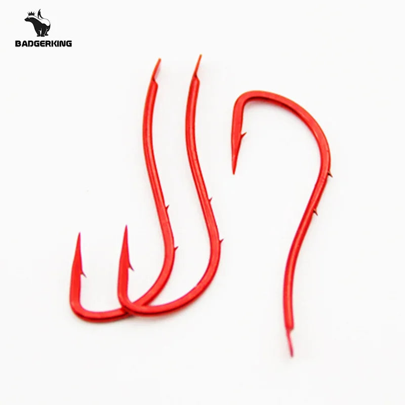 20pcs/lot fishhook for live bait fishing with double shank barbs bait holder fishook beach fishing hooks