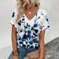 Women's T-Shirt Summer V-Neck T Shirt For Women Daily Fashion Short Sleeve Casual T-Shirt 3d Print Female Clothes