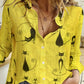 Women's Shirt Fashion Clashing Color Patchwork Shirt Top Temperament Sense Long Sleeve Cat Shirt 2023 Autumn Brand Design Shirt