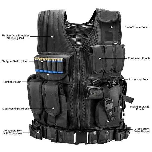 Tactical Vest for Hunting Multi-Pocket Swat Army Tactical uniform Body Armor Vests CS Game Airsoft Training Jacket