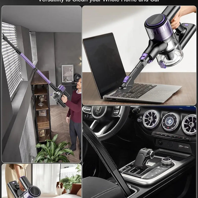 Cordless Vacuum Cleaner, 55Kpa/500W/45min 10 in 1 Powerful Stick Lightweight Vacuum Cleaner for Home Pet Hair/Hard Floor/Carpet
