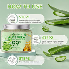 SUYARUN Aloe Vera Body Scrub Exfoliator - Natural Deep Cleansing, Hydrating for Sensitive Skin, Spa Quality Soft Smooth Skin.