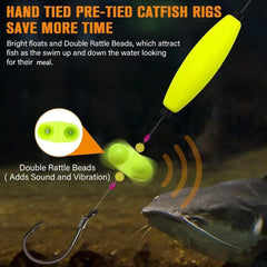 3pcs Catfish Rigs Catfish Float With Hook for Catfish Crappie Trout Fishing Tackle Accessories Equipment
