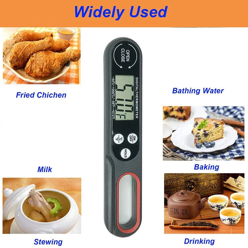 Digital Meat Thermometer Cooking Food Kitchen BBQ Probe Water Milk Oil Liquid Oven Baking Digital Temperature Meter