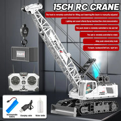 Big Rc Truck Alloy Crane 2.4G Remote Control Truck 9Ch 11Ch 13Ch 15Ch Spray Toy Radio Controlled Engineering Vehicle Excavator