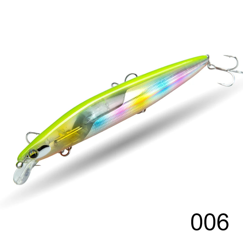 D1 Floating Minnow Fishing Lure 120mm20g/145mm27g Flash Flake Wobbler Baits Weight Slider System For Pike Bass Tackle