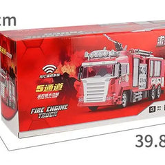 Large Size Fall Resistant Electric Remote Control Fire Truck Toy Set Children Simulation Sprinkler Engineering Car Boy Toy Gift