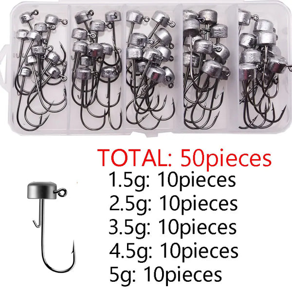 MrLurion all kinds of fishing hooks , wholesale jig head hook for fishing lure soft baits , trout bass pike perch fishing hooks