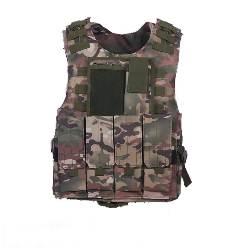 Tactical Vest CS Game Airsoft Assault Molle Vest Equipment Outdoor Clothing Hunting Camouflage Vest Combat Security Waistcoat