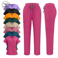 Niaahinn Scrubs Uniforms Sets Nursing High-quality Medical Uniform Wholesale Nurse Hospital Workwear Short Sleeved Top Pants Set
