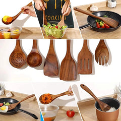 Kitchen Sets Wooden Kitchen Utensils Cooking Wooden Spoons Wooden Spoons Soup Utensils Kitchen Cooking Sets Cooking Gifts1-10PC