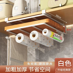 DecorBites™ Kitchen Rack: Cupboard Paper Towel Rags Hanger with Hooks