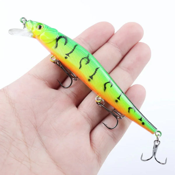 1 Pcs Fishing Lure 11.5cm/14g Minnow Crankbait Wobblers 3D Eyes Perch Artificial Bait Pike Carp Bait Swim Bait Fishing Pesca
