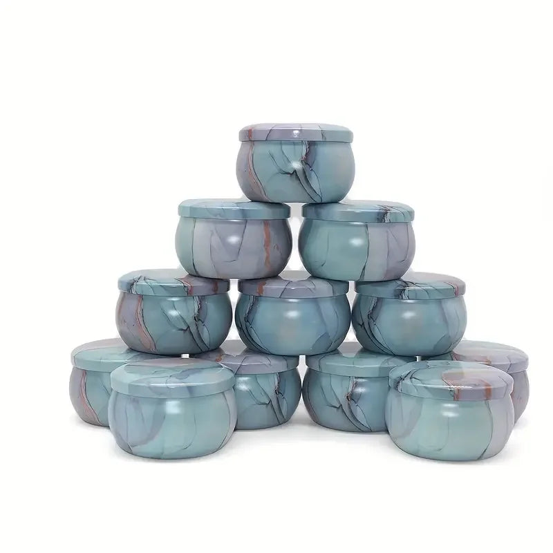 12pcs 4oz Candle Tins With Lids, Round Metal Candle Jars Kit For Loose Candles, Used For DIY Storage, Candle Making Supplies,
