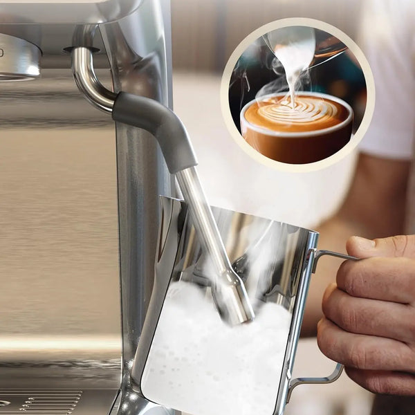 20 Bar Espresso Coffee Machine 1450W Semi Automatic Espresso Maker with Grinder for Latte Cappuccino Gift Coffee Lover