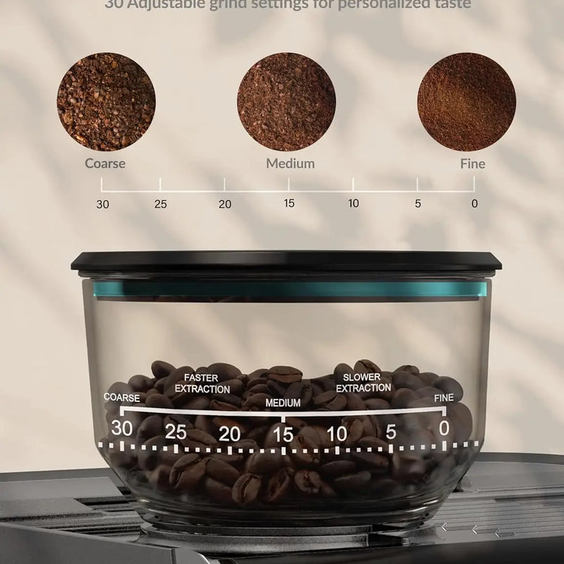 20 Bar Espresso Coffee Machine 1450W Semi Automatic Espresso Maker with Grinder for Latte Cappuccino Gift Coffee Lover