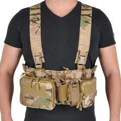 Tactical Vest CS Match Wargame Military Gear Pack Outdoor Camping Nylon Chest Rig Vest Fit Airsoft Hunting Apparel Accessories