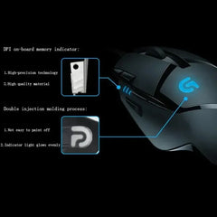 Logitech G402 Programmable Gaming Mouse, Anti-Slip and Sweat-Resistant, High Precision, Essential for PUBG and LOL Beginners