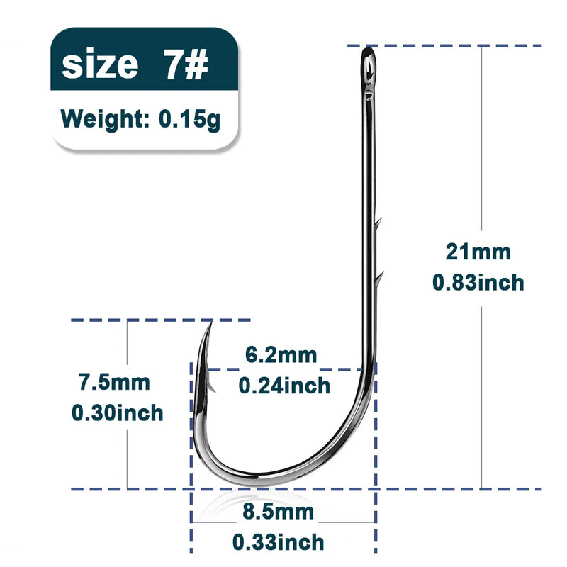 9KM Baitholder Fishing Hooks Sea Barbed Long Shank Beak Hook Live Bait Holder Fishing Worm Hooks Saltwater Accessories Tackle