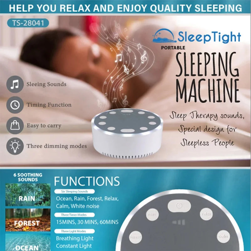 Intelligent Speaker White Noise Sleep Music Sound Adjustment Mood Sleeping Aid With Ambient ABS White Noise Machine