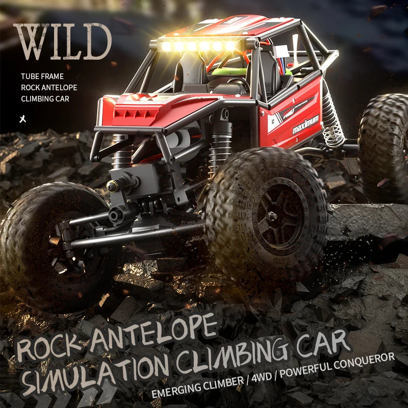 1/18 RC Climbing Car 4WD Off-road Remote Control Vehicle RTR Rock Crawler Big-wheel 4x4 Electric Truck Model Toys for Kids