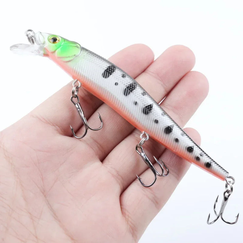 1 Pcs Fishing Lure 11.5cm/14g Minnow Crankbait Wobblers 3D Eyes Perch Artificial Bait Pike Carp Bait Swim Bait Fishing Pesca
