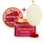 Shea Sugar Body Scrub Coconut Watermelon Rose Alpha Arbutin Hydrating And Exfoliating Scrub for Nourishing Includes Loofah Tool
