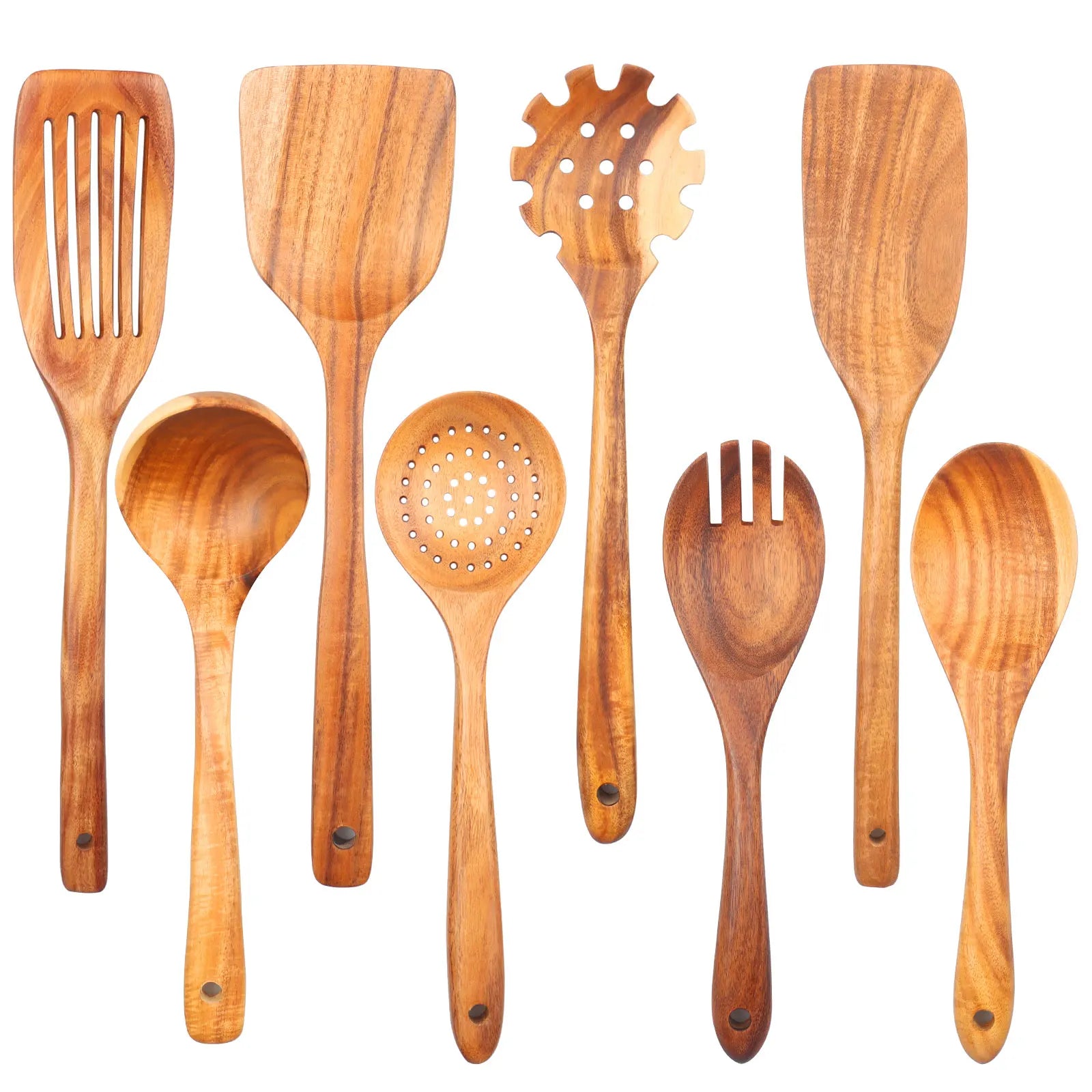 Kitchen Sets Wooden Kitchen Utensils Cooking Wooden Spoons Wooden Spoons Soup Utensils Kitchen Cooking Sets Cooking Gifts1-10PC