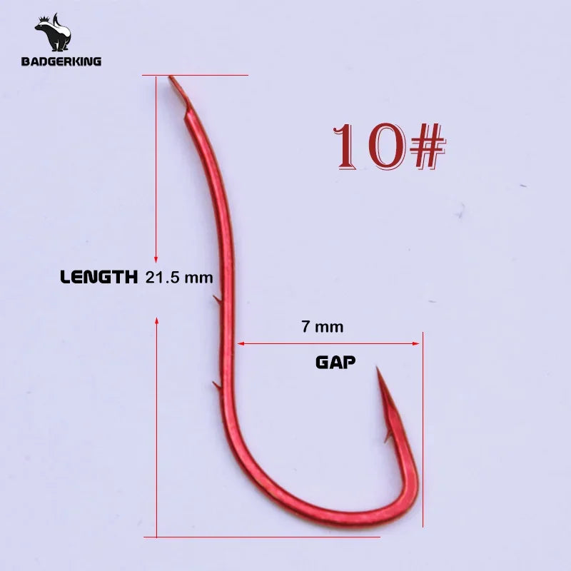 20pcs/lot fishhook for live bait fishing with double shank barbs bait holder fishook beach fishing hooks