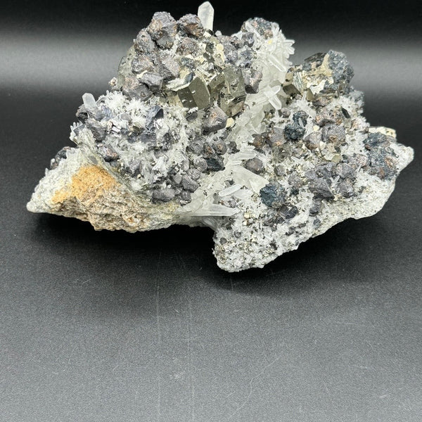Pyrite and Quartz Cluster - 2404g