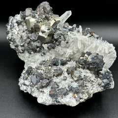 Pyrite and Quartz Cluster - 2404g