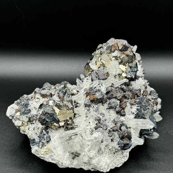 Pyrite and Quartz Cluster - 2404g