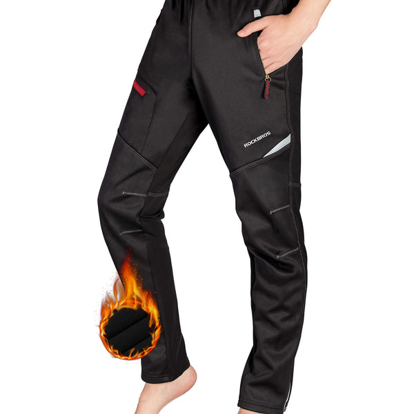 Men's Thermal Fleece Windproof Cycling Pants