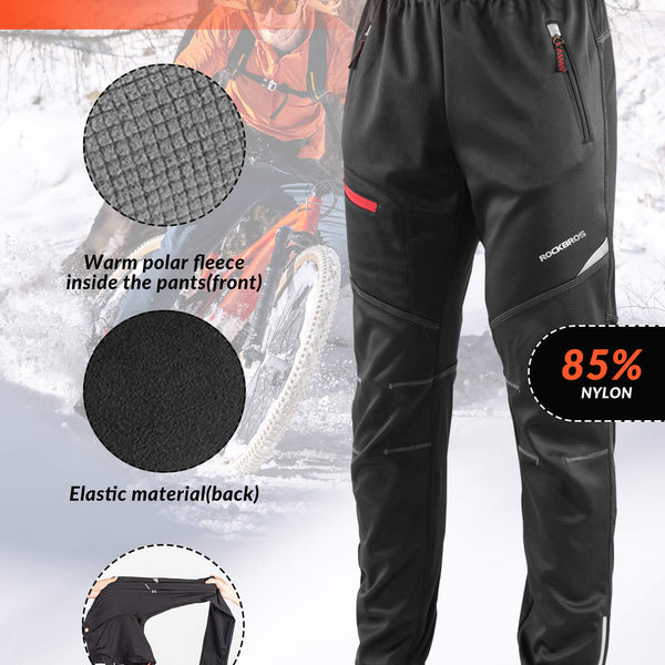 Men's Thermal Fleece Windproof Cycling Pants