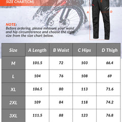 Men's Thermal Fleece Windproof Cycling Pants
