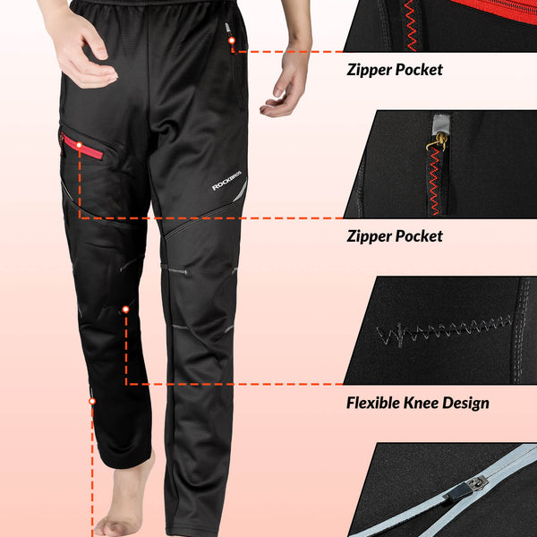 Men's Thermal Fleece Windproof Cycling Pants
